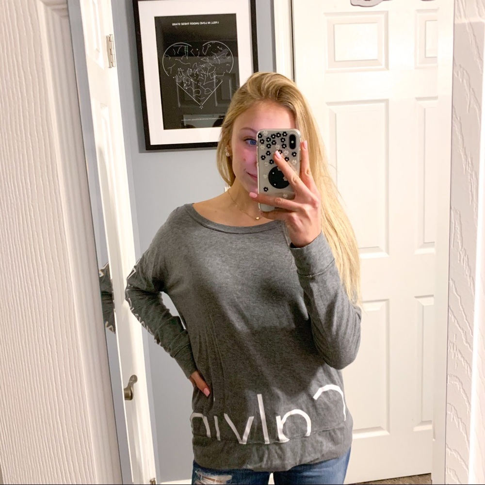 Calvin Klein grey performance long sleeve
